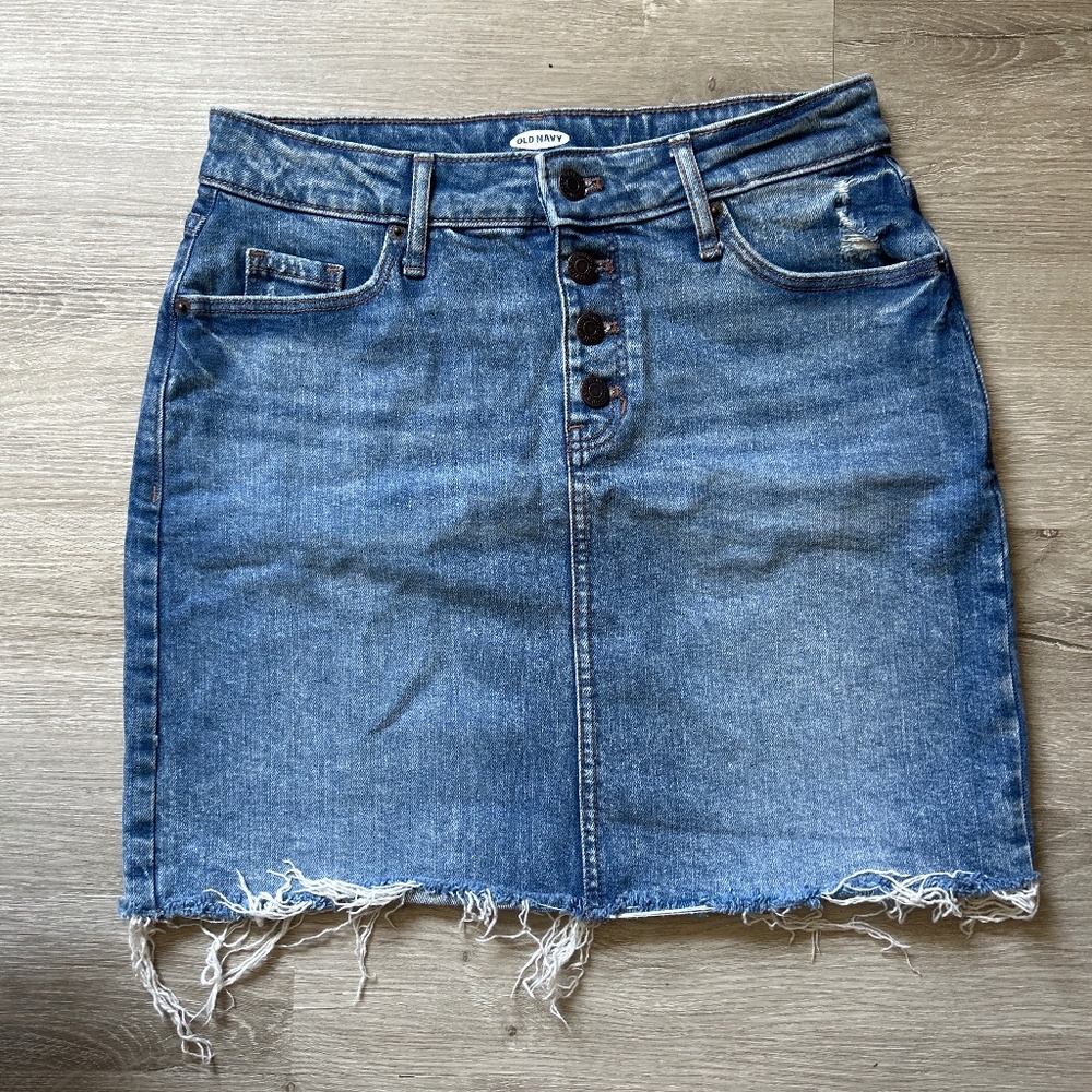 Old Navy Button Up Jean Skirt